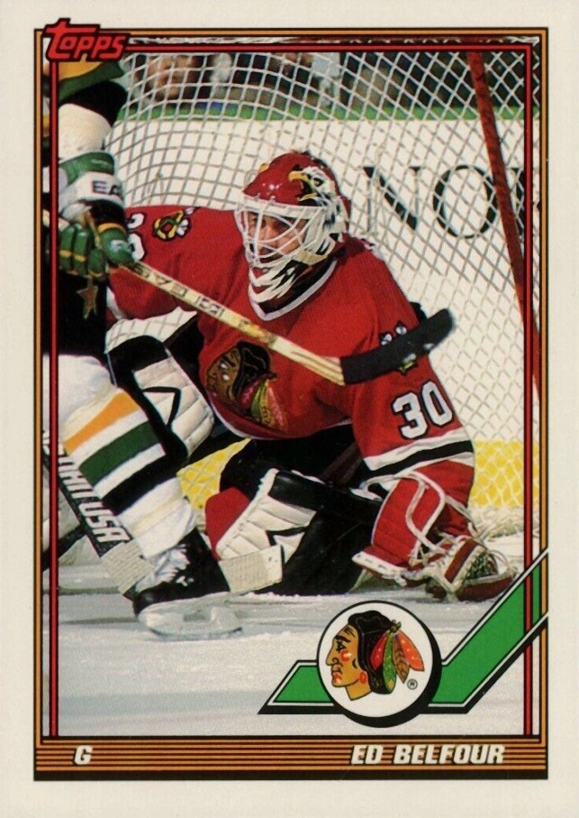 1991 Topps Ed Belfour #20 Hockey Card