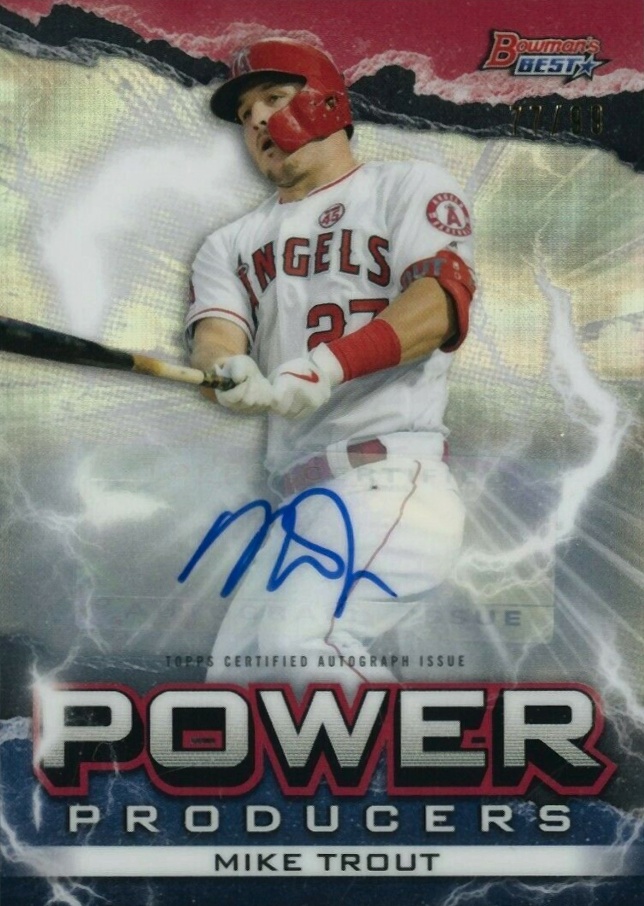 2020 Bowman's Best Power Producers Mike Trout #PPMT Baseball Card