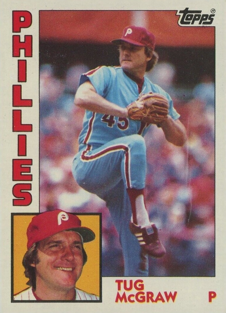 1984 Topps Tug McGraw #728 Baseball Card