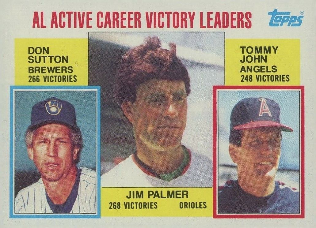 1984 Topps A.L. Active Career Victory Leaders #715 Baseball Card