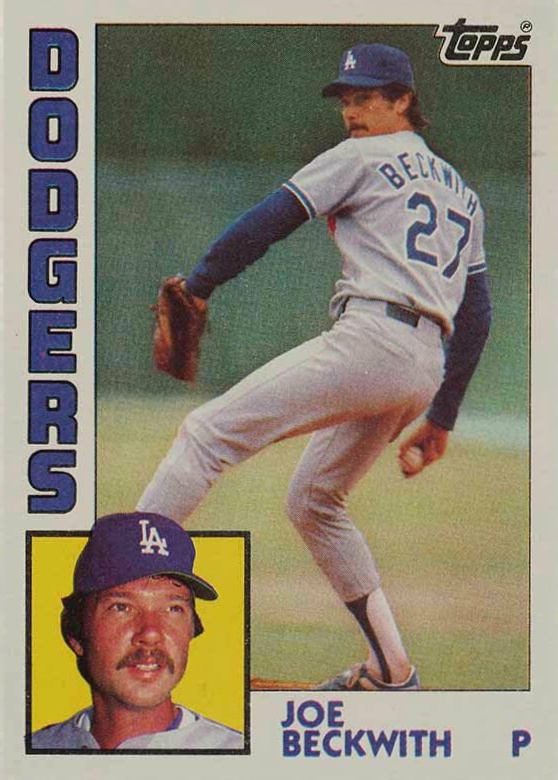 1984 Topps Joe Beckwith #454 Baseball Card