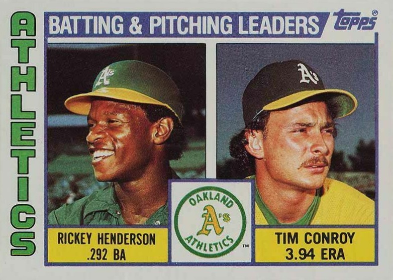 1984 Topps Athletics Batting & Pitching Leaders #156 Baseball Card