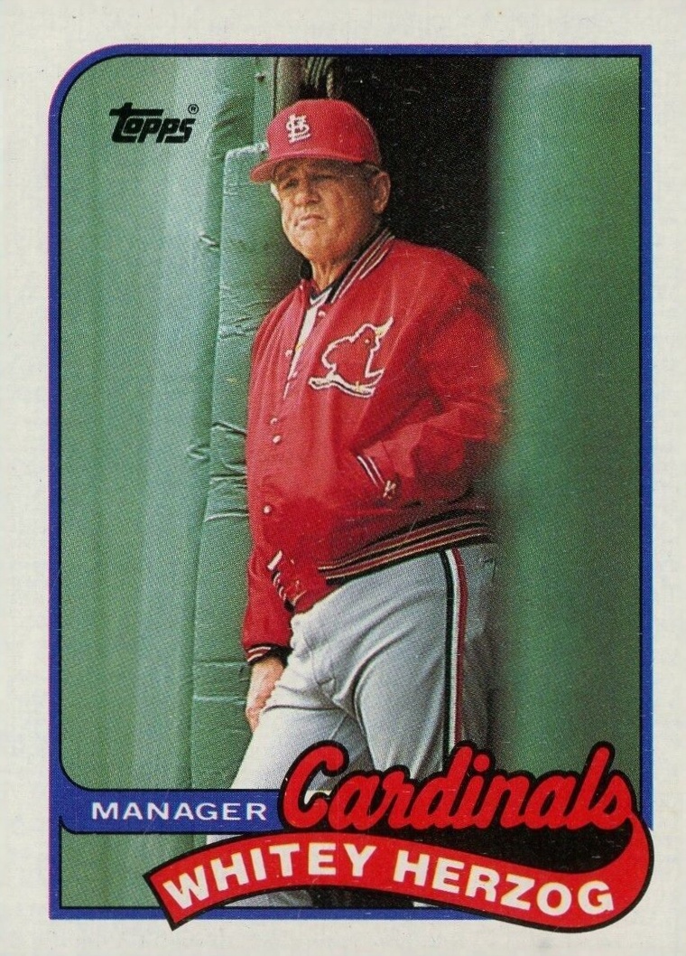 1989 Topps Whitey Herzog #654 Baseball Card