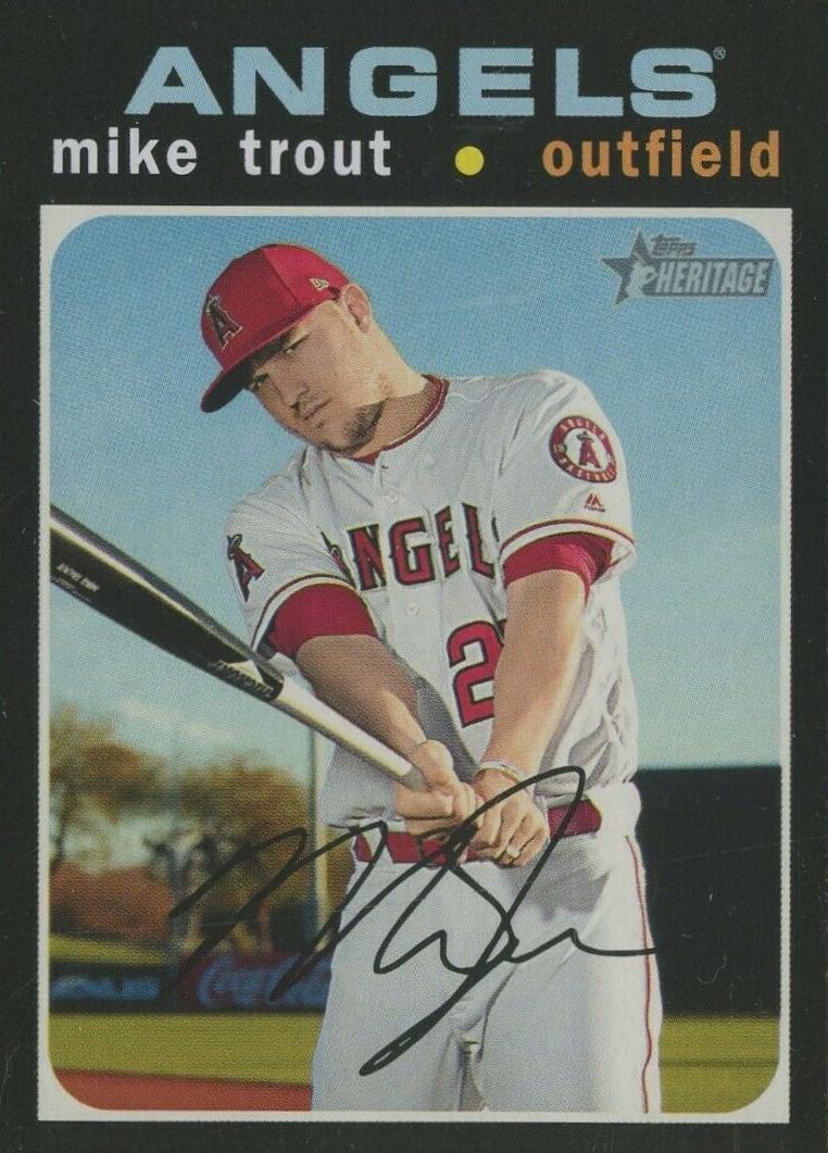 2020 Topps Heritage Mike Trout #466 Baseball Card