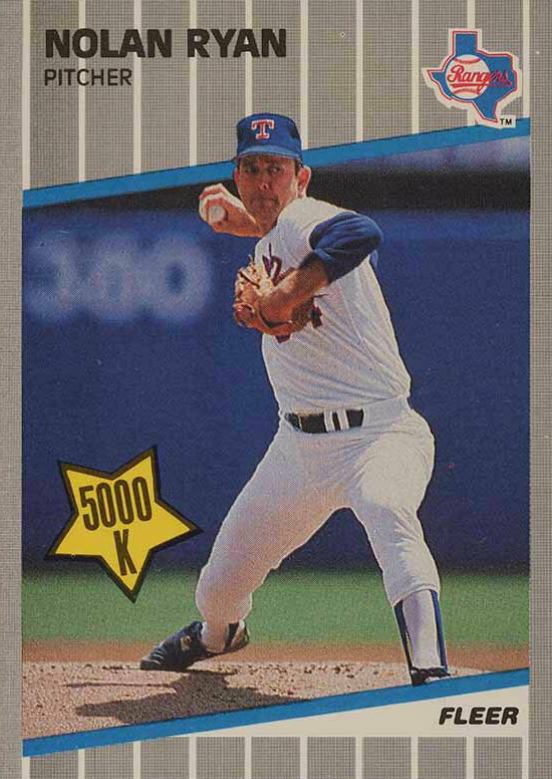 1989 Fleer Update Nolan Ryan #U-67 Baseball Card