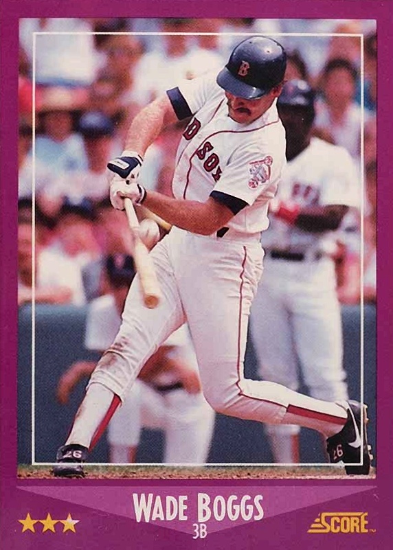 1988 Score Wade Boggs #2 Baseball Card