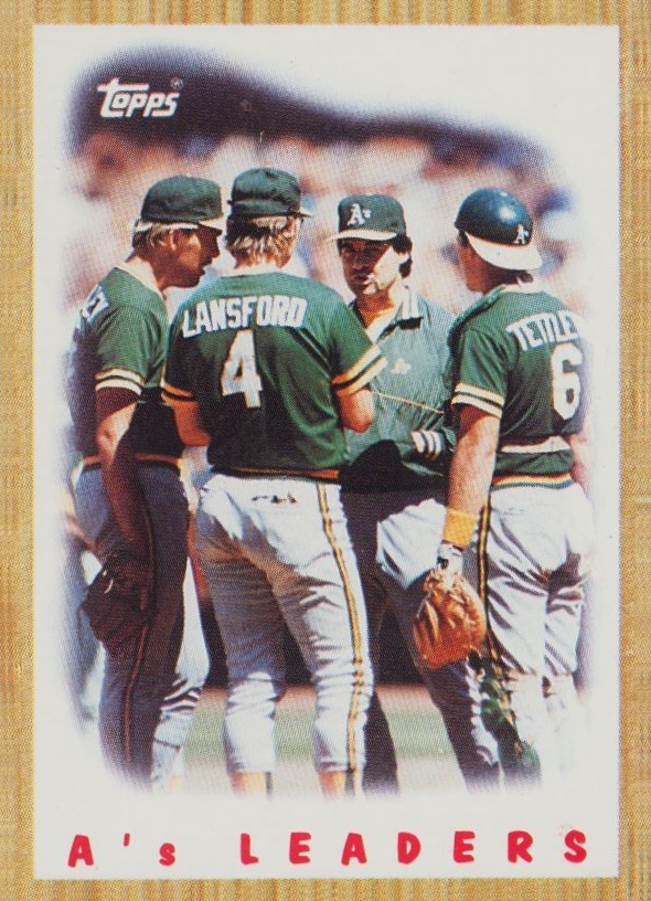 1987 Topps A's Leaders #456 Baseball Card