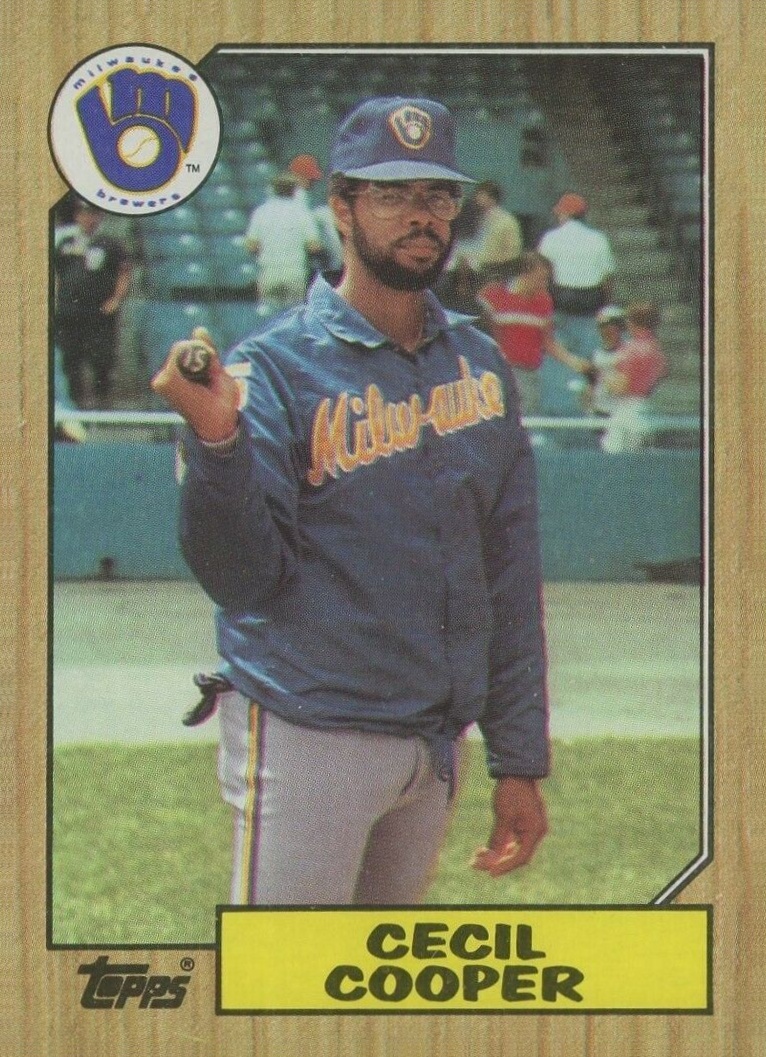 1987 Topps Cecil Cooper #10 Baseball Card