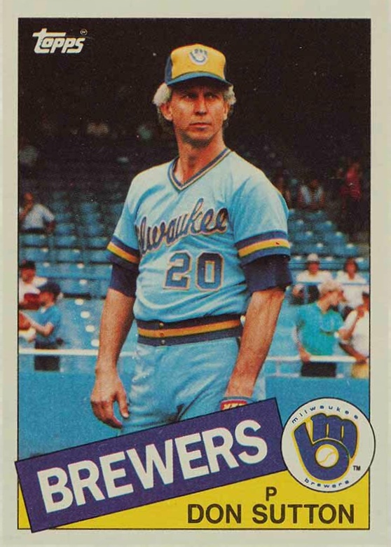 1985 Topps Don Sutton #729 Baseball Card