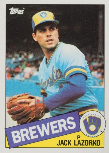 1985 Topps Jack Lazorko #317 Baseball Card