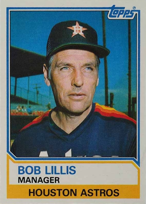 1983 Topps Bob Lillis #66 Baseball Card