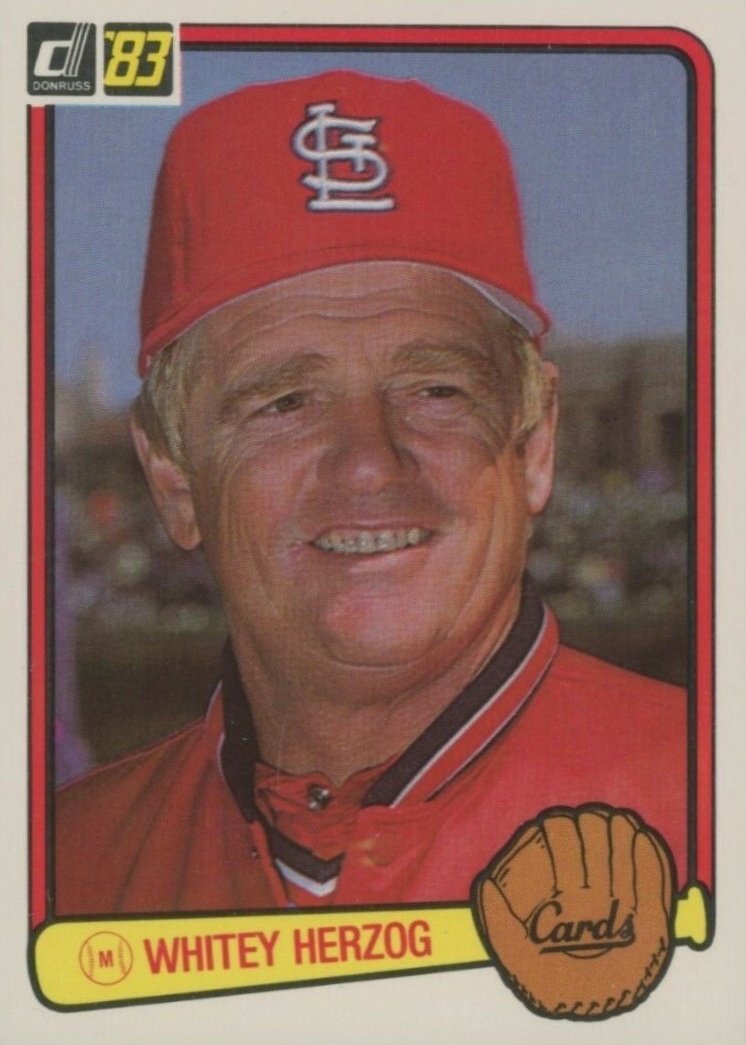 1983 Donruss Whitey Herzog #530 Baseball Card