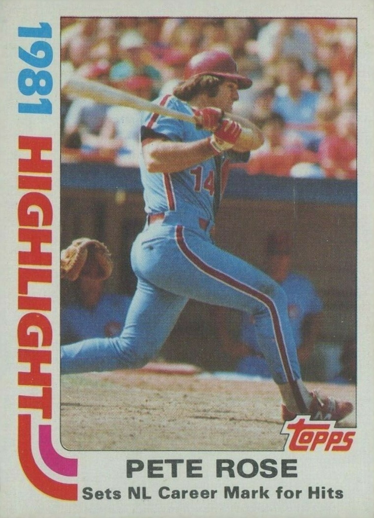1982 Topps Pete Rose #4 Baseball Card
