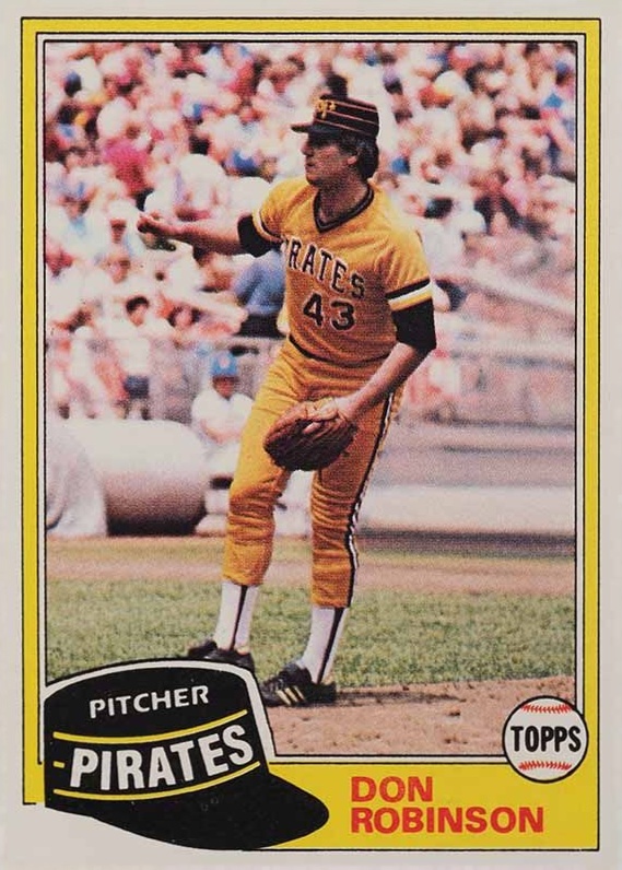 1981 Topps Don Robinson #168 Baseball Card