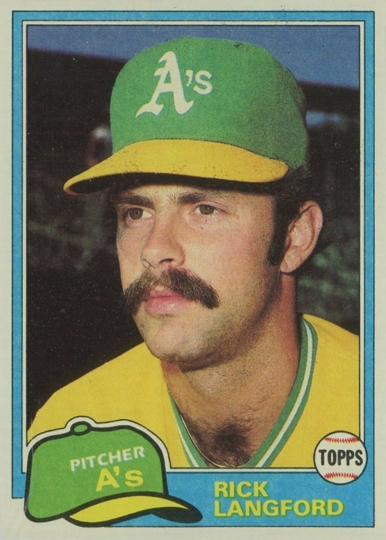 1981 Topps Rick Langford #154 Baseball Card