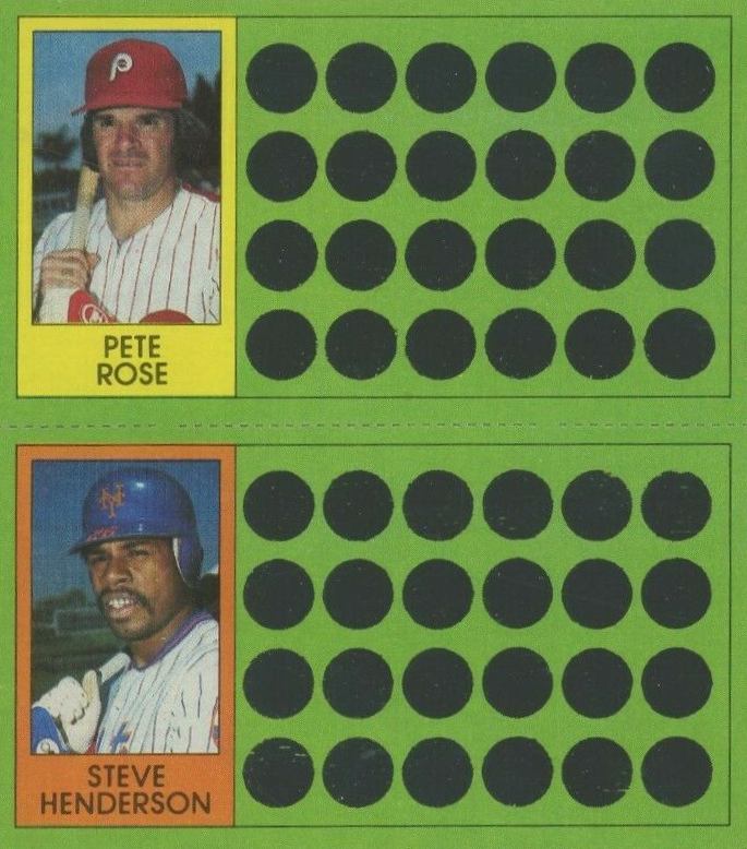 1981 Topps Scratch-Offs Steve Henderson/Pete Rose # Baseball Card
