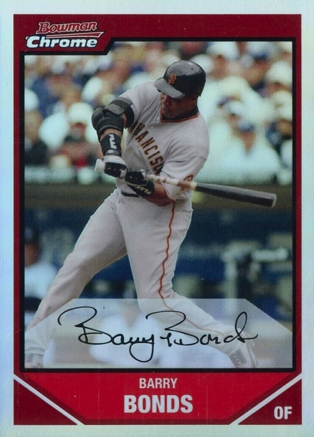 2007 Bowman Chrome Draft Picks Barry Bonds #237 Baseball Card