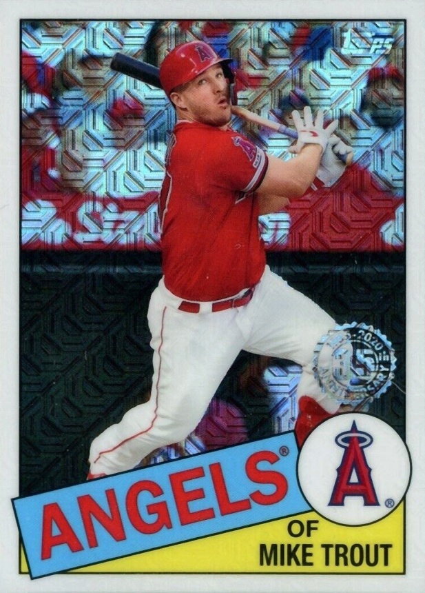2020 Topps Update Silver Pack 1985 Chrome Promo Mike Trout #CPC45 Baseball Card