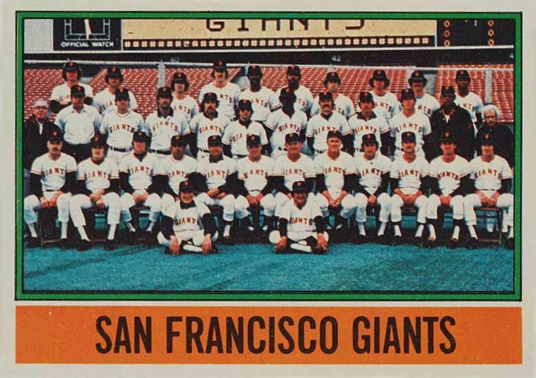 1976 Topps San Francisco Giants Team #443 Baseball Card