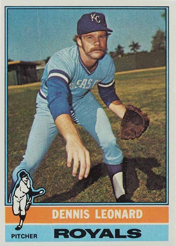 1976 Topps Dennis Leonard #334 Baseball Card