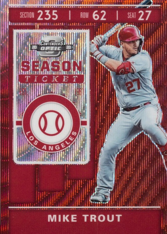 2020 Panini Chronicles Contenders Optic Mike Trout #9 Baseball Card