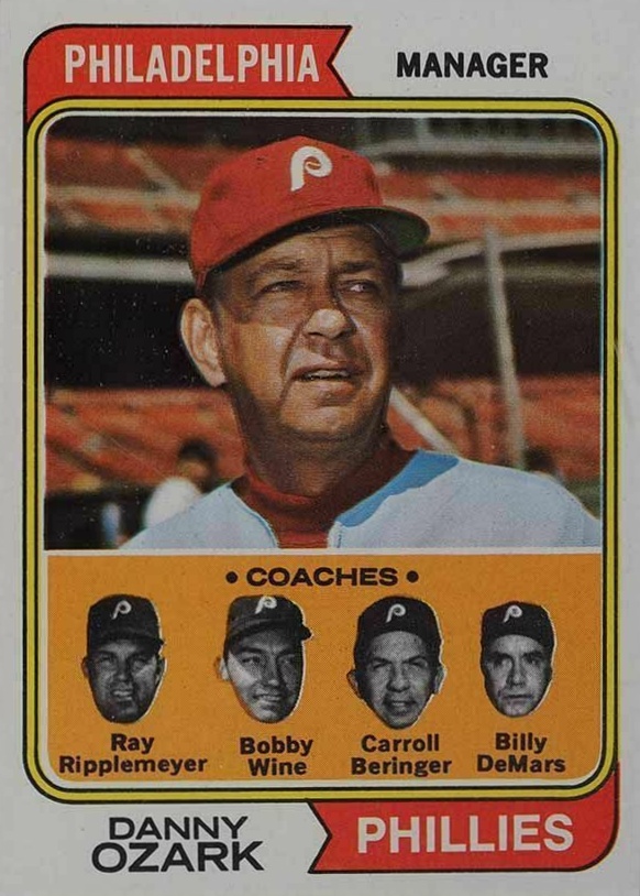 1974 Topps Phillies Mgr./coaches #119 Baseball Card