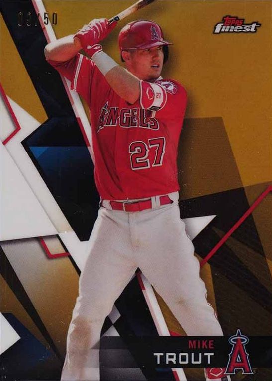 2018 Finest  Mike Trout #50 Baseball Card