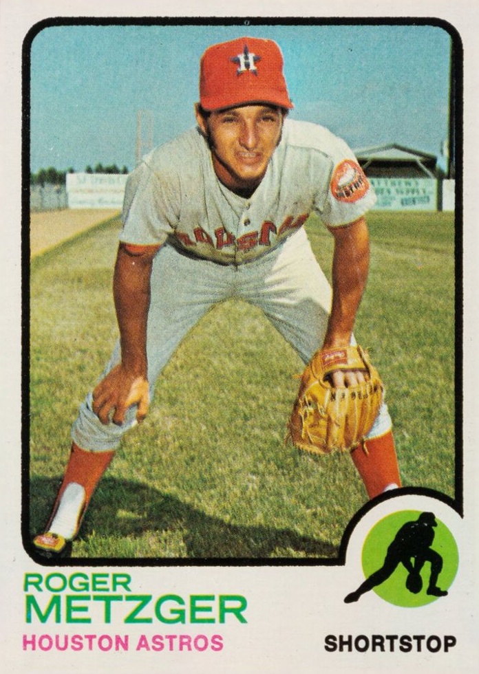 1973 Topps Roger Metzger #395 Baseball Card