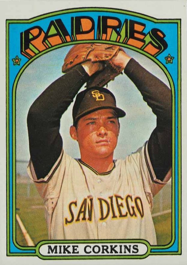 1972 Topps Mike Corkins #608 Baseball Card