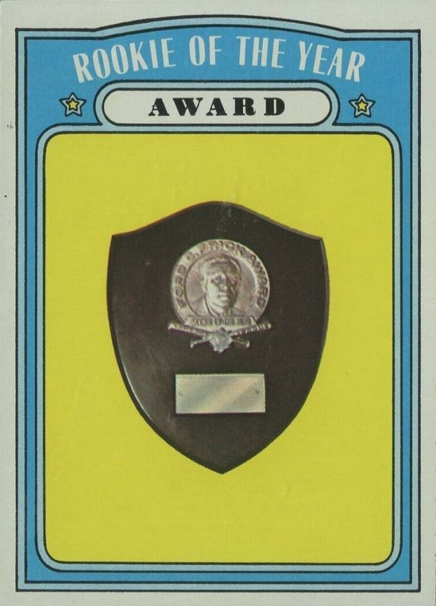 1972 Topps Rookie Of The Year Award #625 Baseball Card