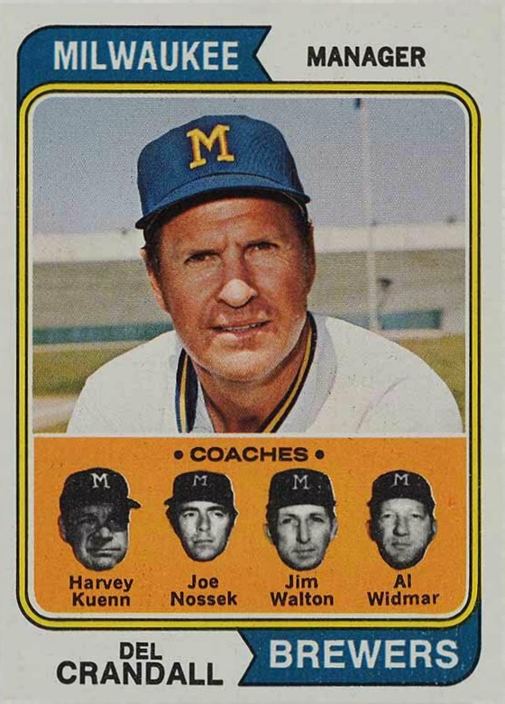 1974 Topps Brewers Mgr./Coaches #99 Baseball Card