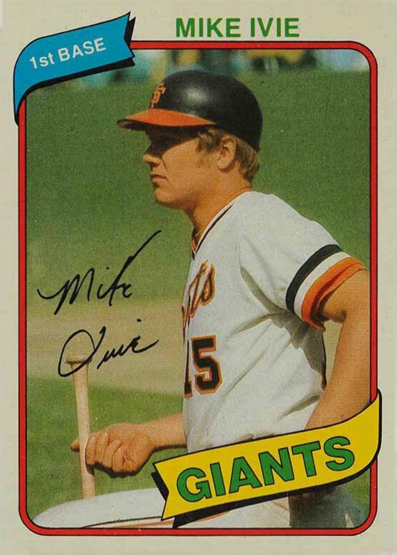 1980 Topps Mike Ivie #62 Baseball Card