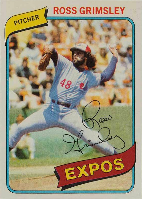 1980 Topps Ross Grimsley #375 Baseball Card