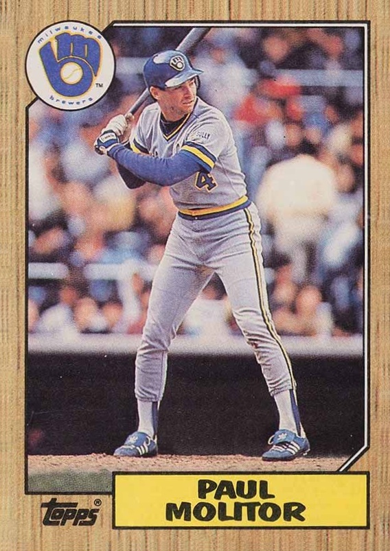 1987 Topps Paul Molitor #741 Baseball Card