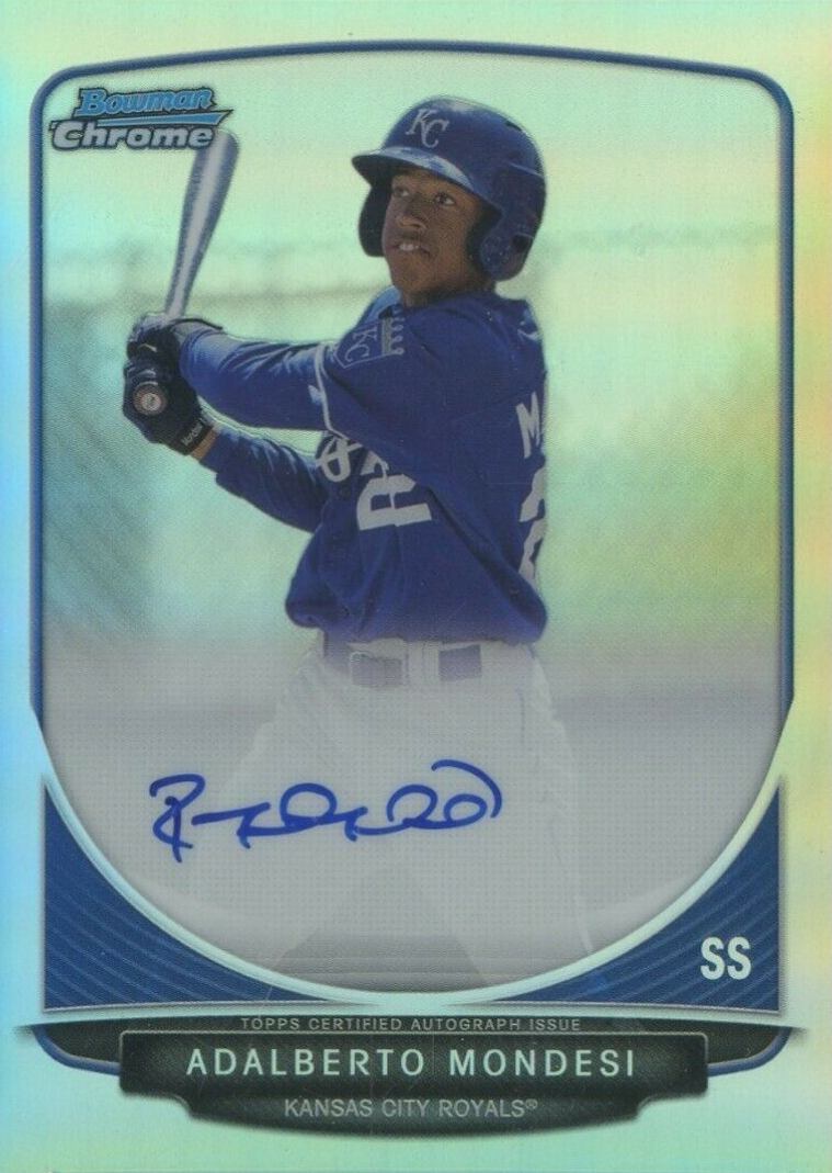 2013 Bowman Chrome Prospect Autograph Adalberto Mondesi #BCPAMO Baseball Card