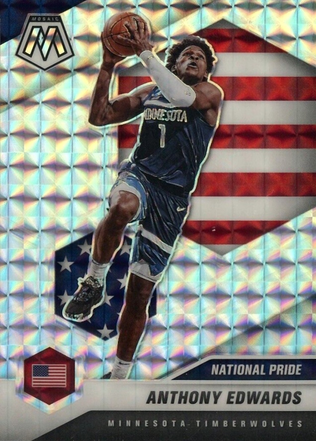 2020  Panini Mosaic Anthony Edwards #252 Basketball Card