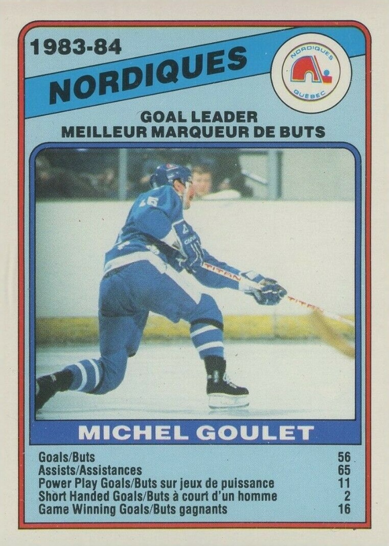1984 O-Pee-Chee Michel Goulet #366 Hockey Card