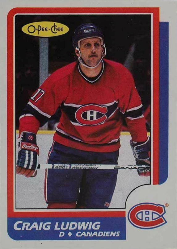 1986 O-Pee-Chee Craig Ludwig #220 Hockey Card