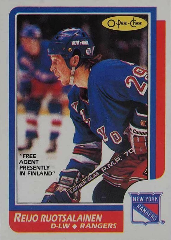 1986 O-Pee-Chee Reijo Ruotsalainen #128 Hockey Card
