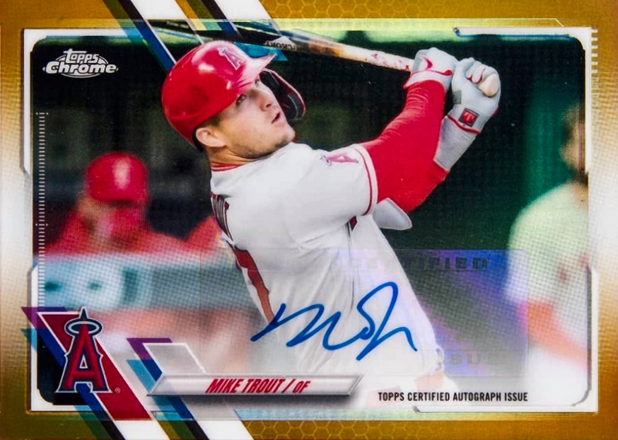 2021 Topps Chrome Update Autographs Mike Trout #MT Baseball Card