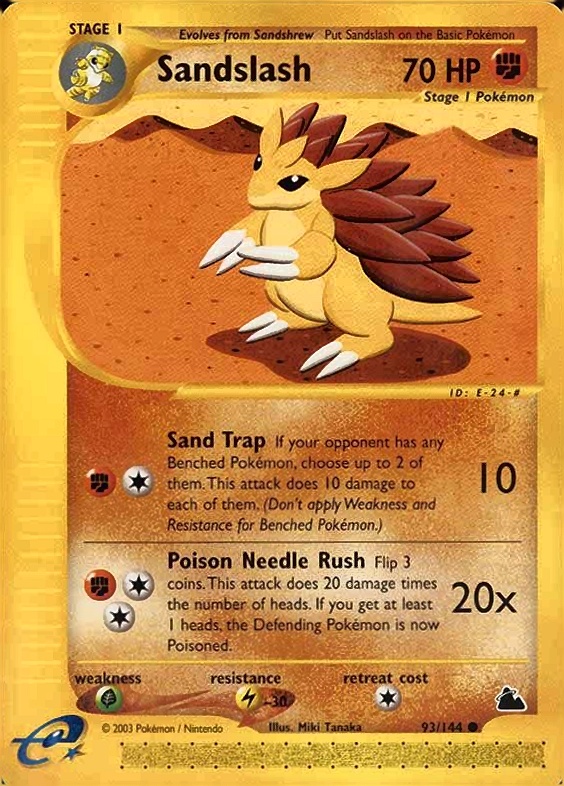 2003 Pokemon Skyridge Sandslash #93 TCG Card