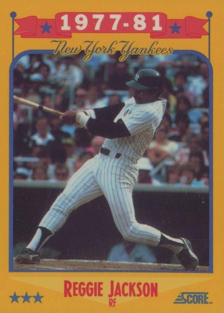 1988 Score Glossy Reggie Jackson #502 Baseball Card