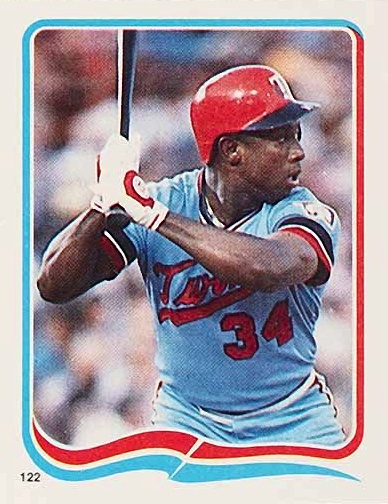 1985 Fleer Star Stickers Kirby Puckett #122 Baseball Card
