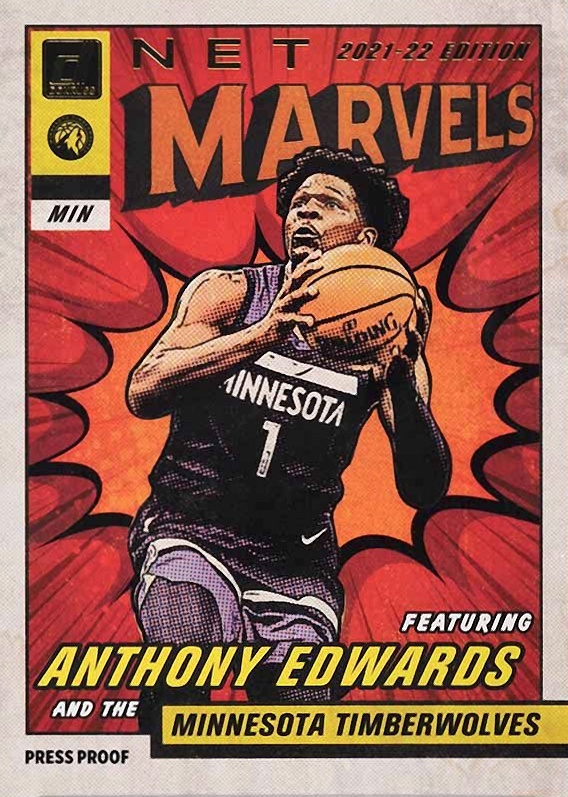 2021 Panini Donruss Net Marvels Anthony Edwards #11 Basketball Card