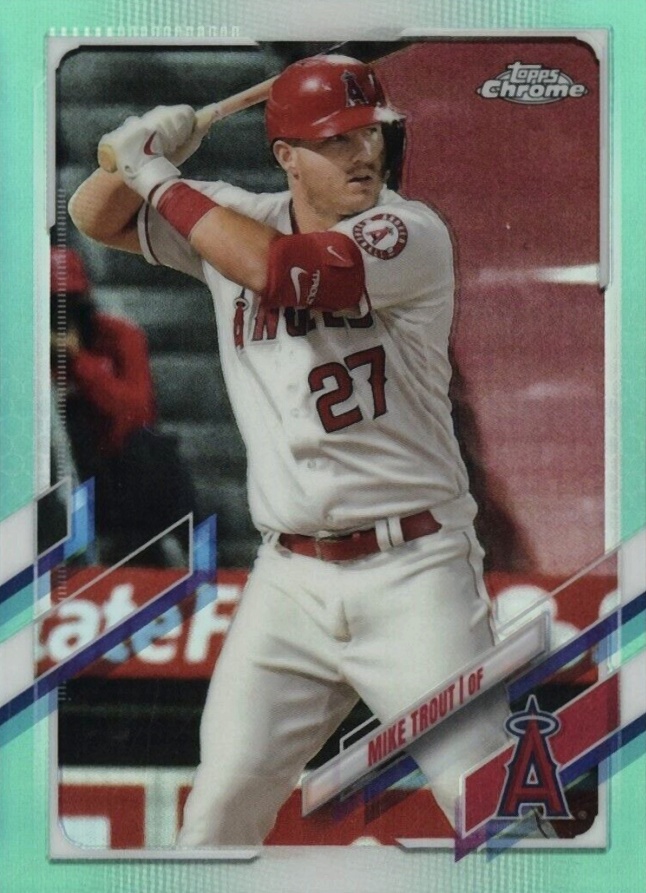 2021 Topps Chrome Mike Trout #27 Baseball Card
