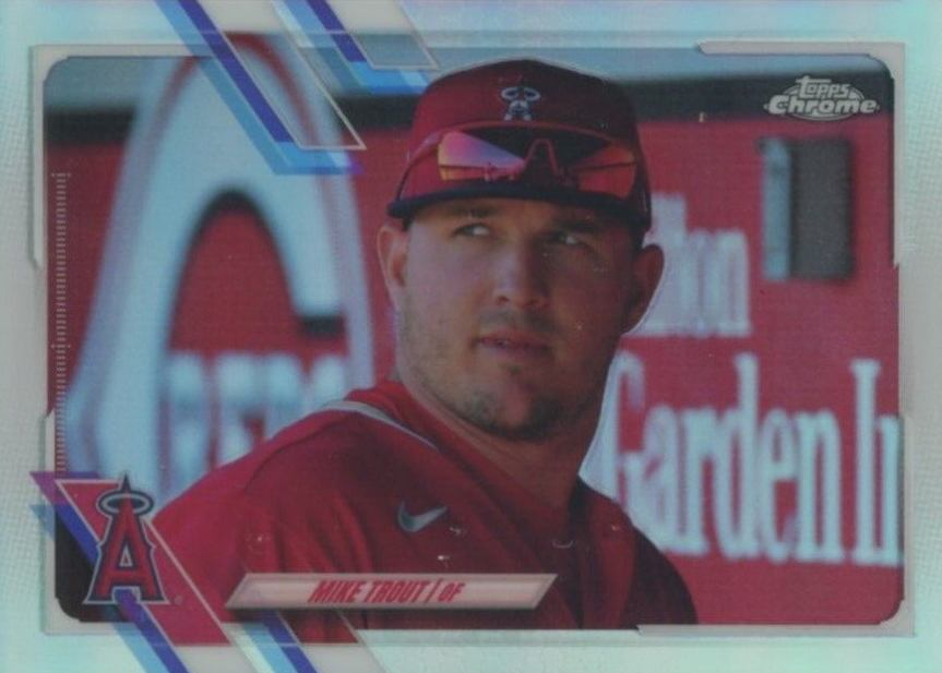2021 Topps Chrome Mike Trout #27 Baseball Card