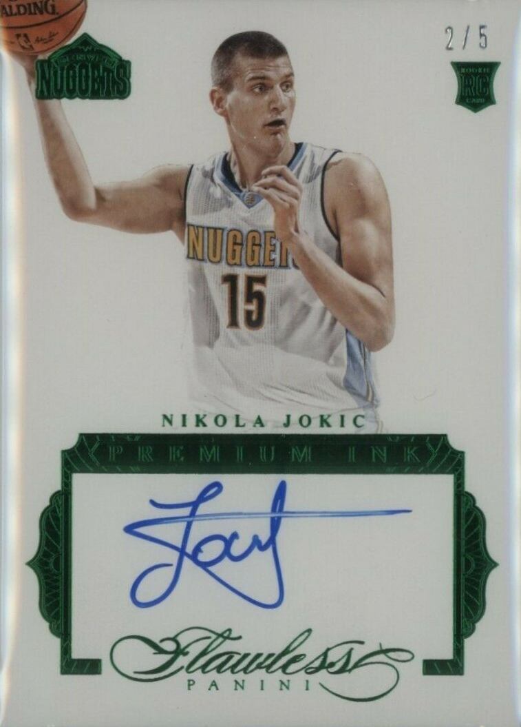 2015 Panini Flawless Premium Ink  Nikola Jokic #PI-NJ Basketball Card