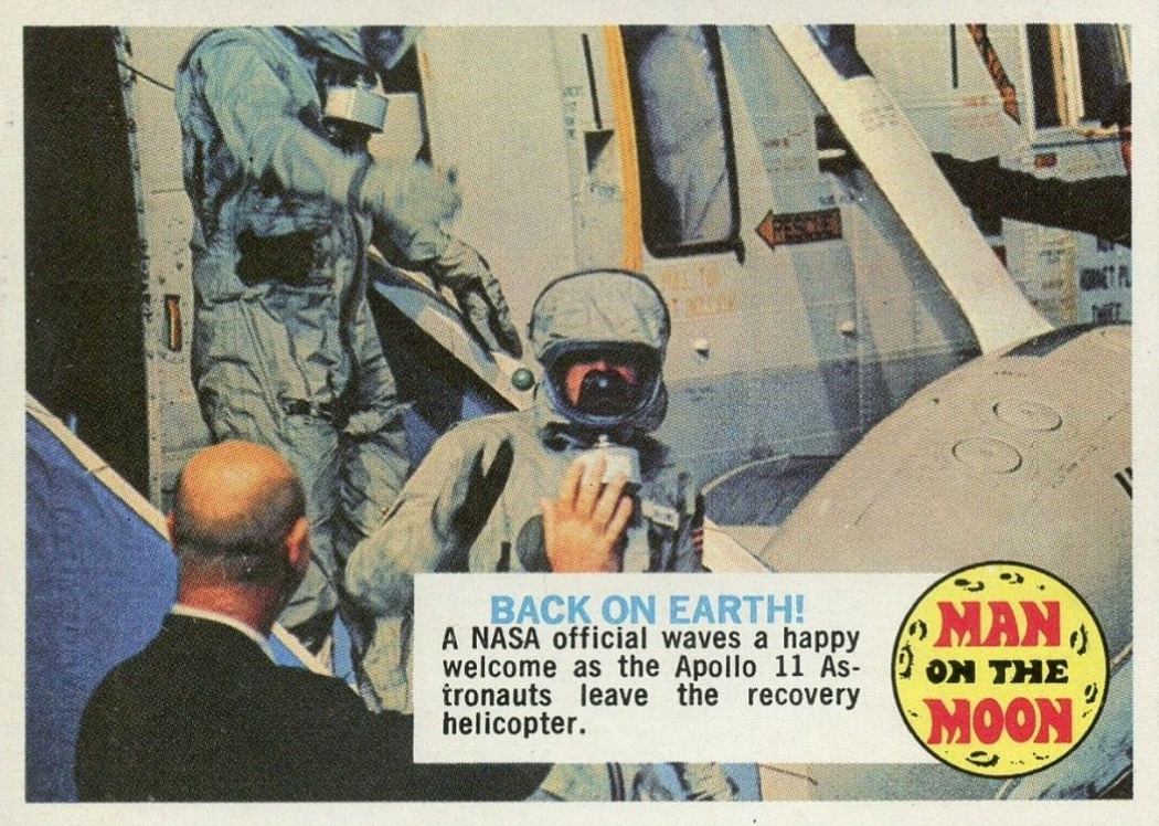 1970 Man on the Moon RE-Issue Back on Earth! #65 Non-Sports Card