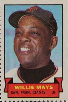 1969 Topps Stamps Willie Mays # Baseball Card
