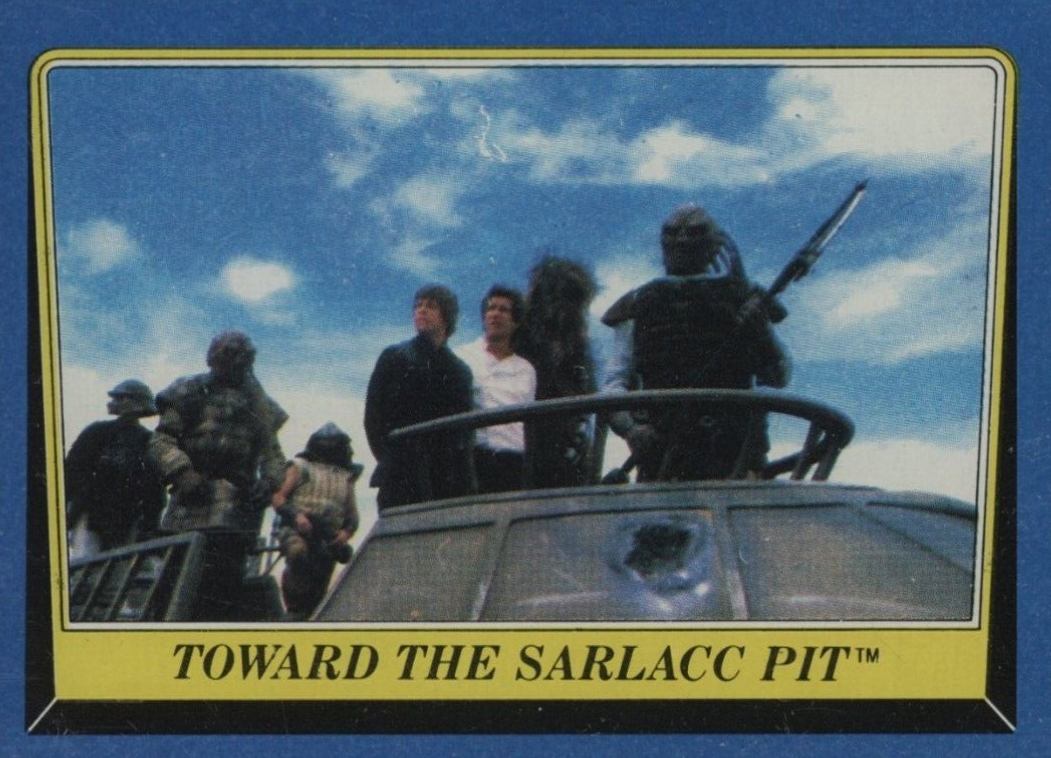 1983 Star Wars Return of the Jedi Toward the Sarlacc Pit #160 Non-Sports Card
